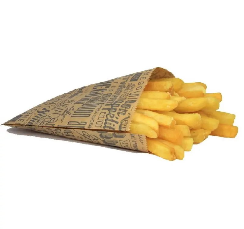 koperta na frytki z napisami